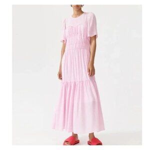 NEW Baum und Pferdgarten Anissa Maxi Dress Womens M Soft Pink Whimsical Cottage